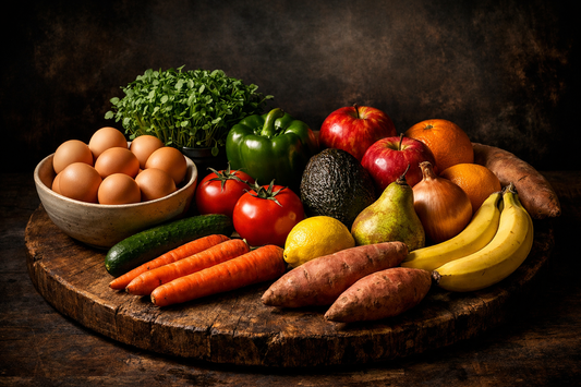 Produce Box with eggs