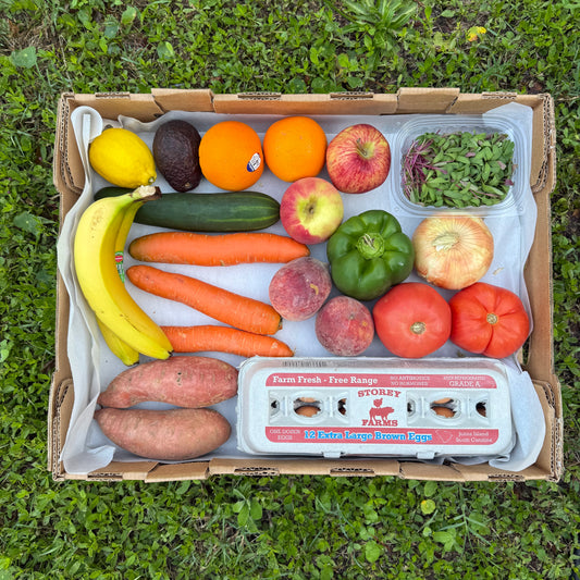 Produce Box with eggs