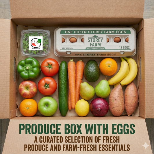 Produce Box with eggs